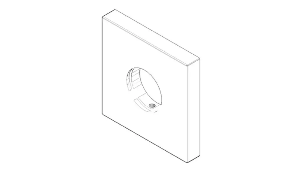 DORNBRACHT Rosette für Eckventil ERSATZTEILE 092778042 60 x 60 x 9 mm Platin, 092778042-08 Galeriebild 1